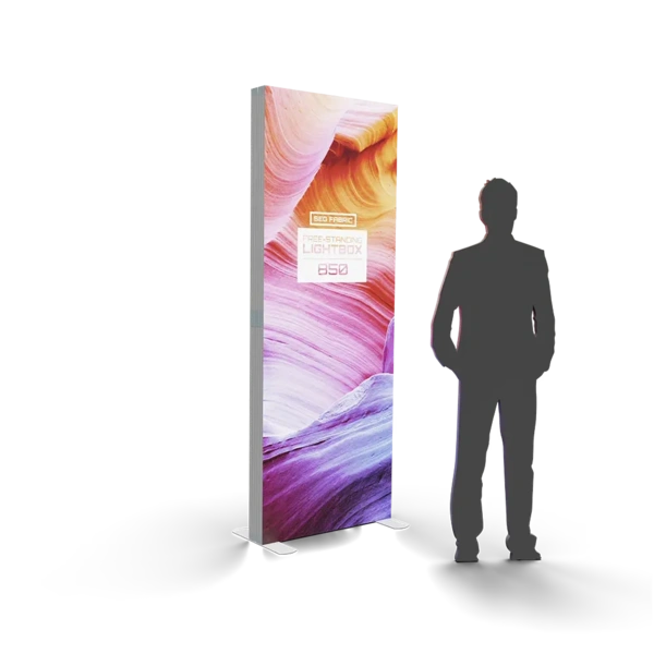 Seg Fabric Free Standing Lightbox - 850 - Illuminated